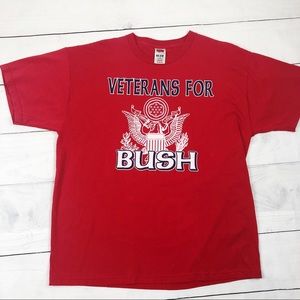 Vintage President Bush Veteran Tee Shirt Political